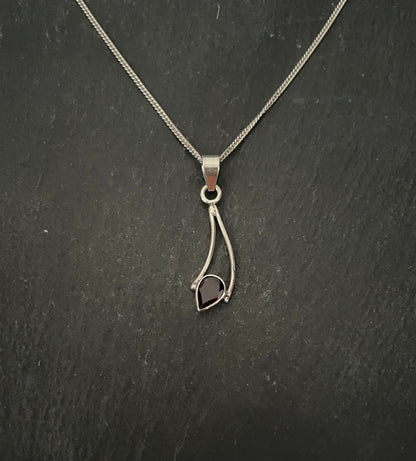 Garnet Teardrop Pendant image 0