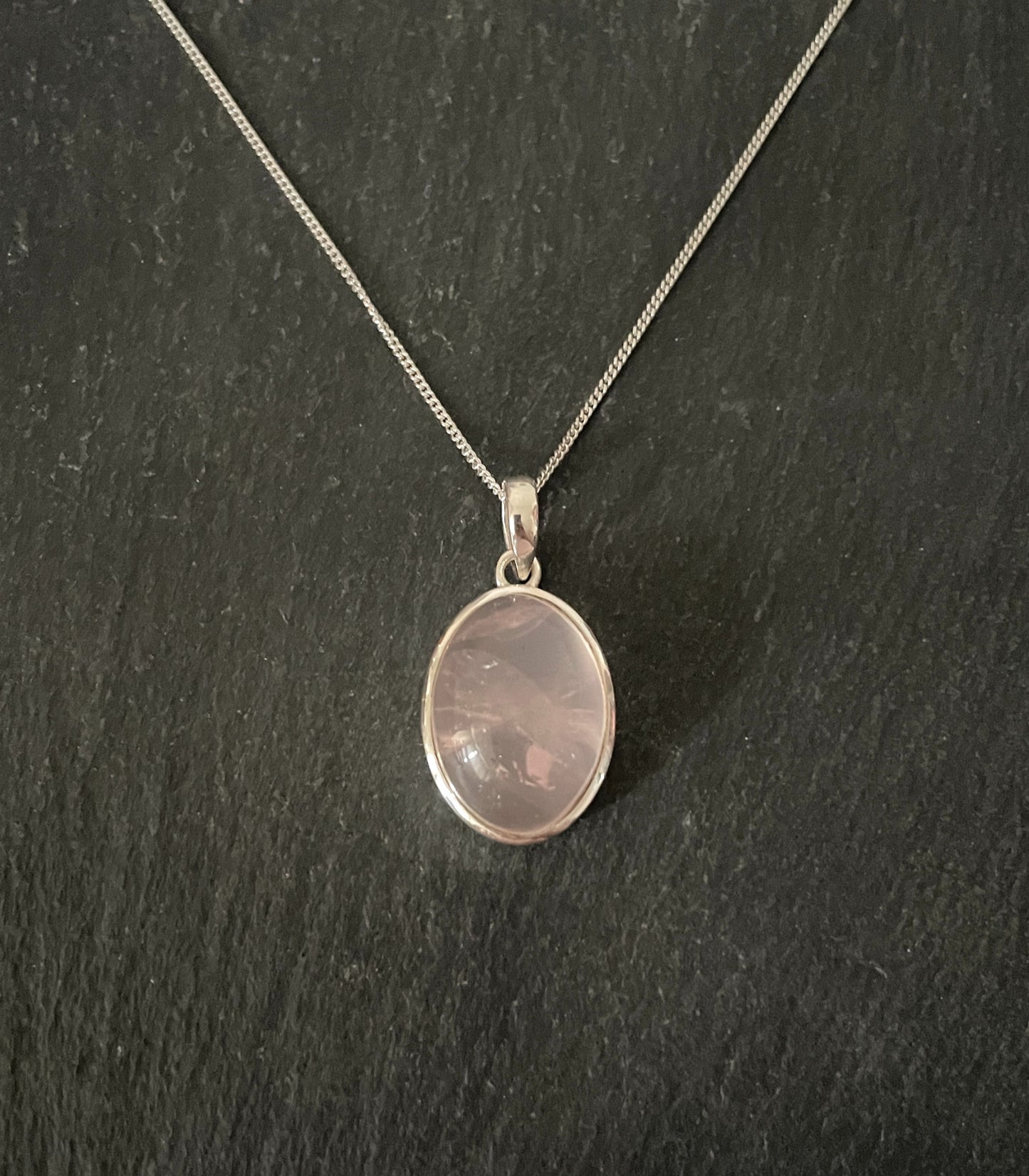 Rose Quartz Oval Pendant image 0