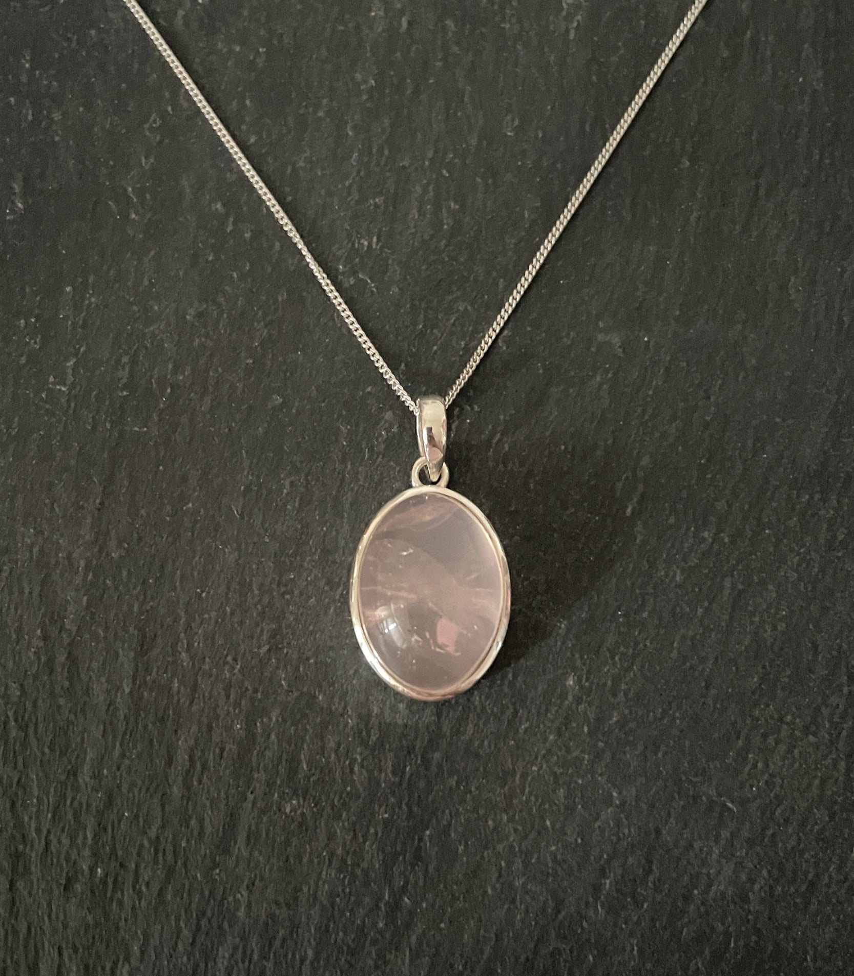 Rose Quartz Oval Pendant image 0