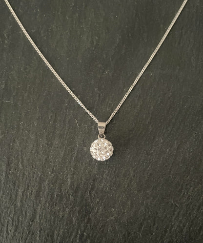 Cubic Zirconia Ball Pendant image 3