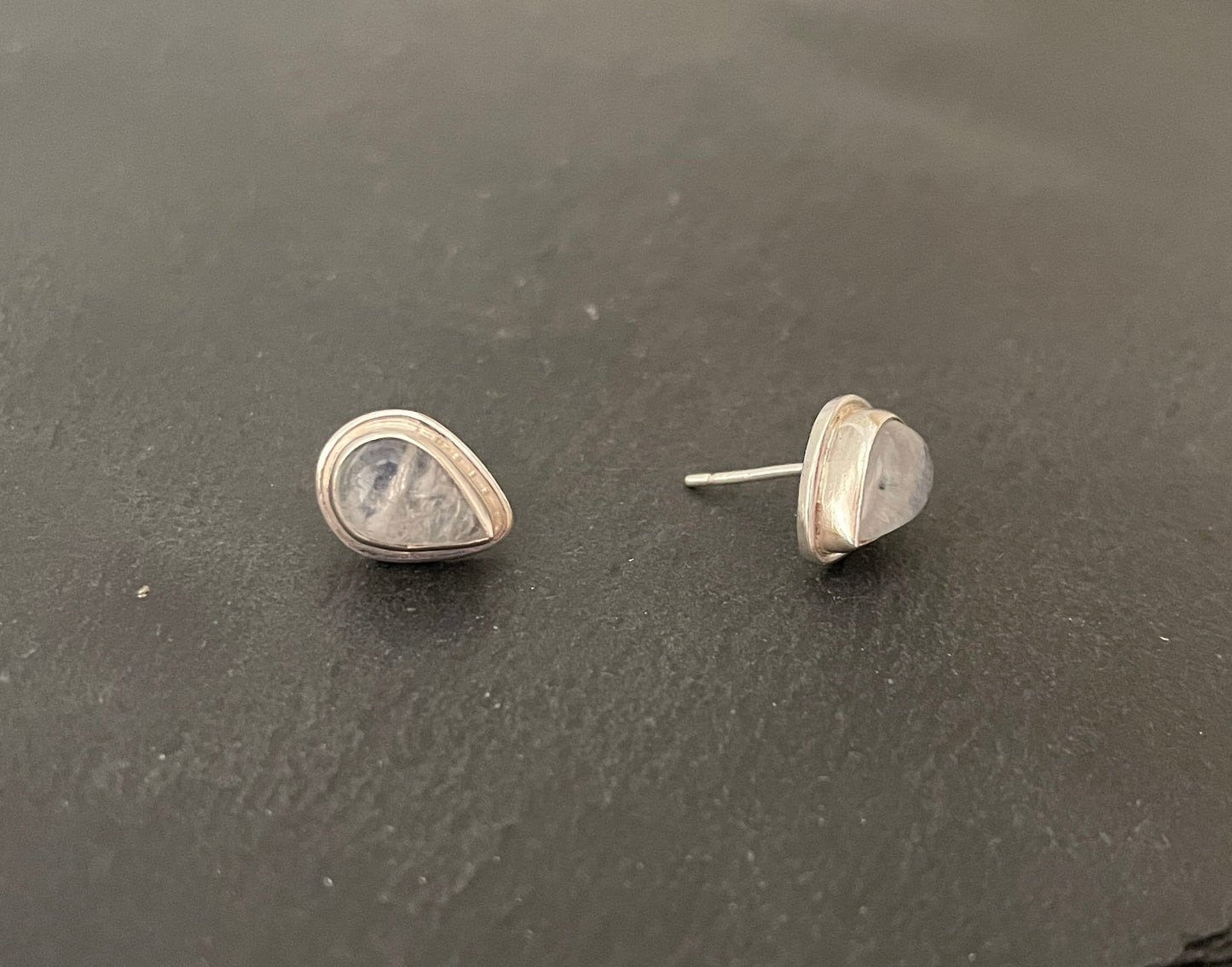 Moonstone Teardrop Stud Earrings image 1