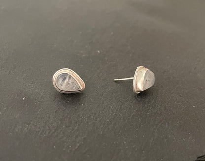 Moonstone Teardrop Stud Earrings image 1