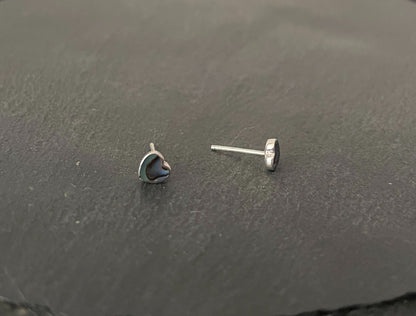 Paua Shell Heart Studs image 1