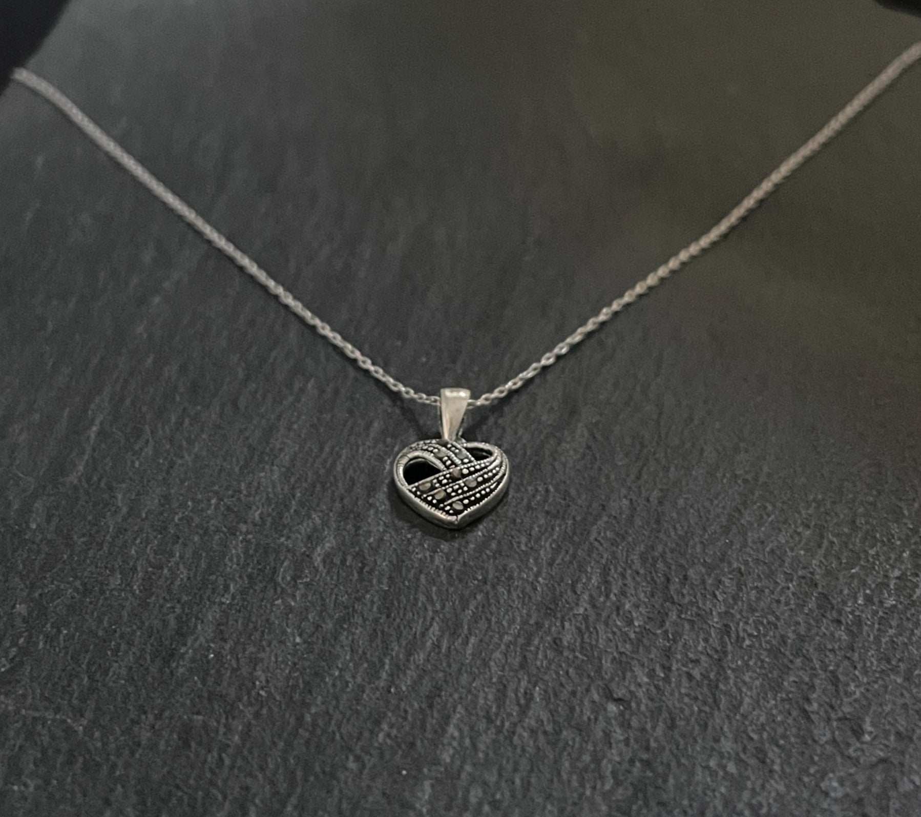 Marcasite Heart Pendant image 1