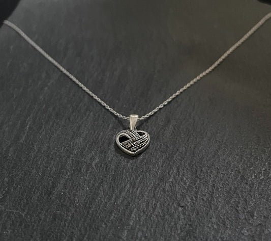 Marcasite Heart Pendant image 1