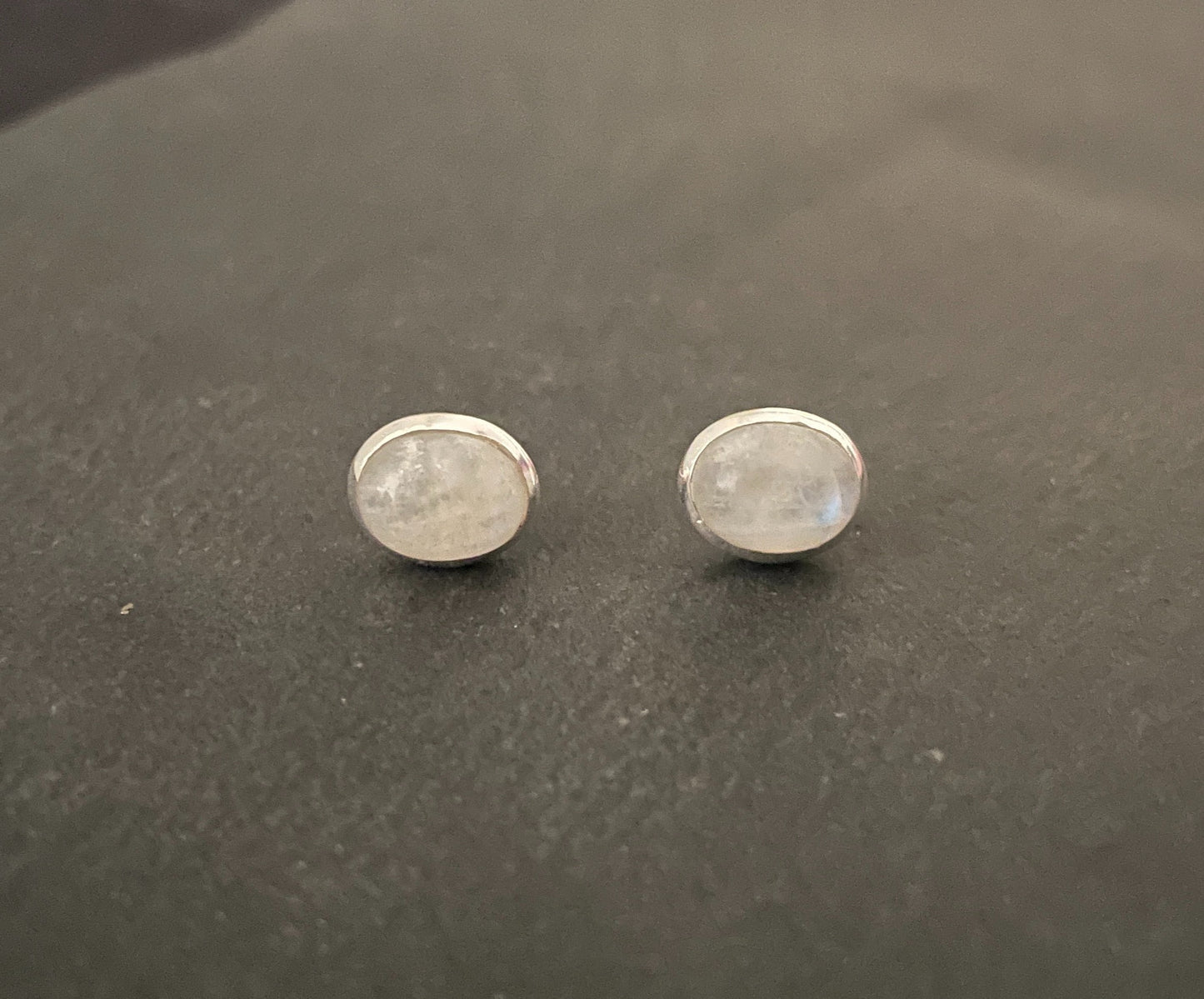 Moonstone Oval Stud Earrings image 0