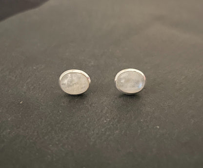 Moonstone Oval Stud Earrings image 0