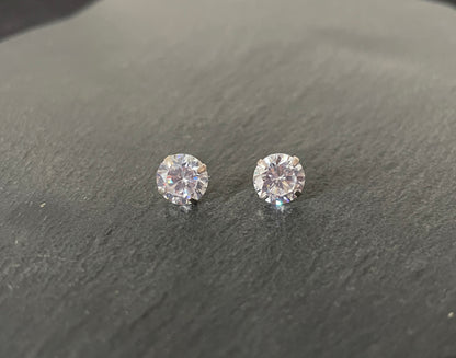 Cubic Zirconia Round Studs image 0