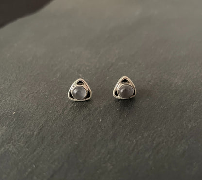 Rose Quartz Studs image 0