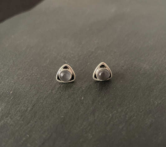 Rose Quartz Studs image 0