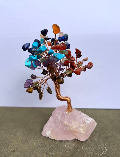 Gemstone Trees on Rose Quartz Base image 5
