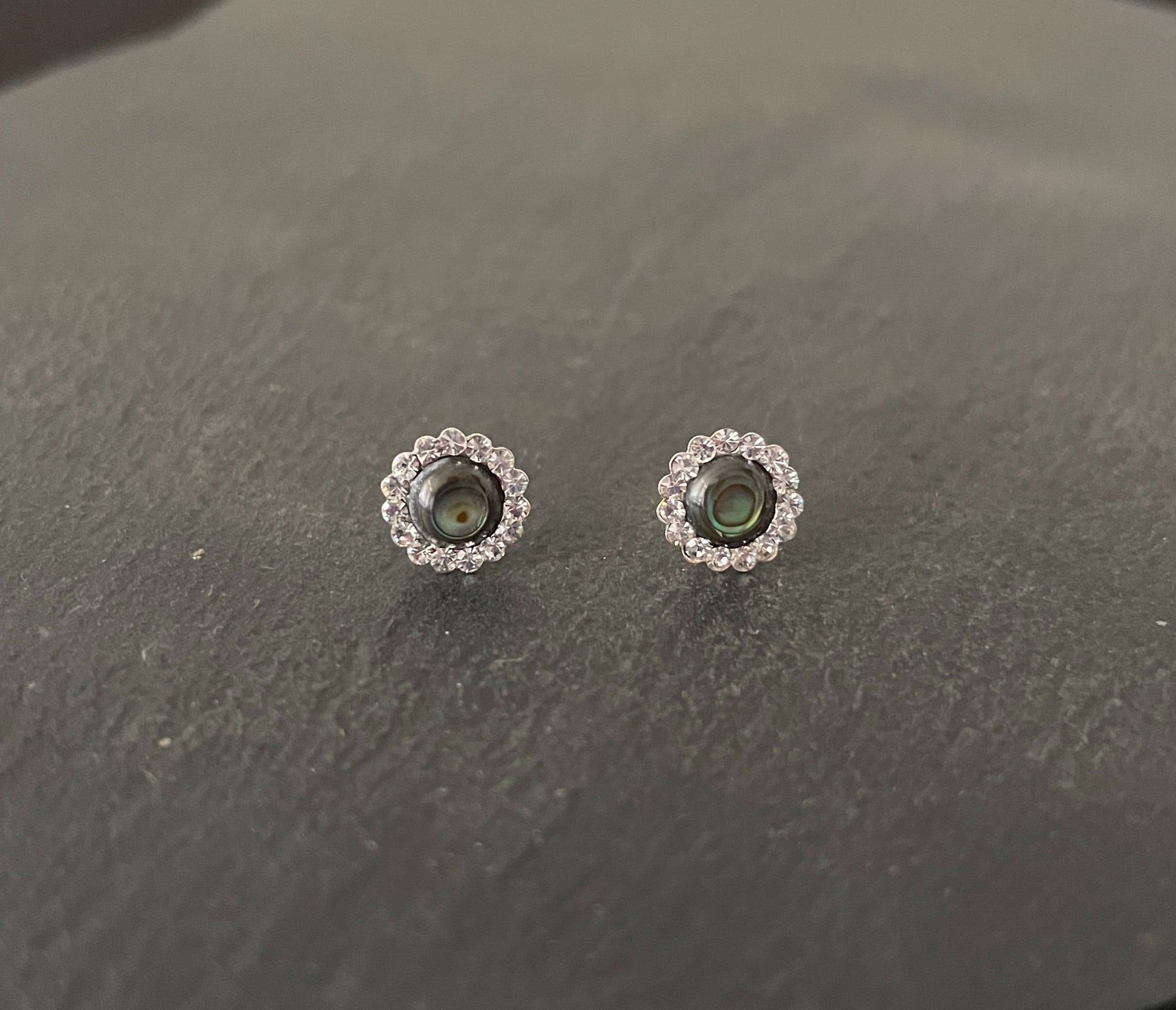 Paua Shell and Cubic Zirconia Studs image 0