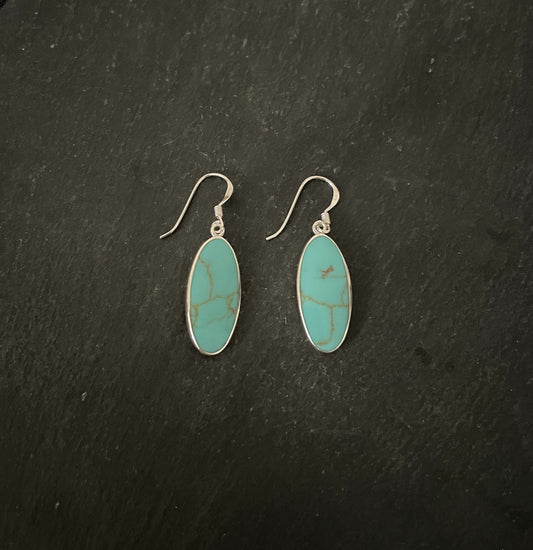 Oval Turquoise Earrings image 0