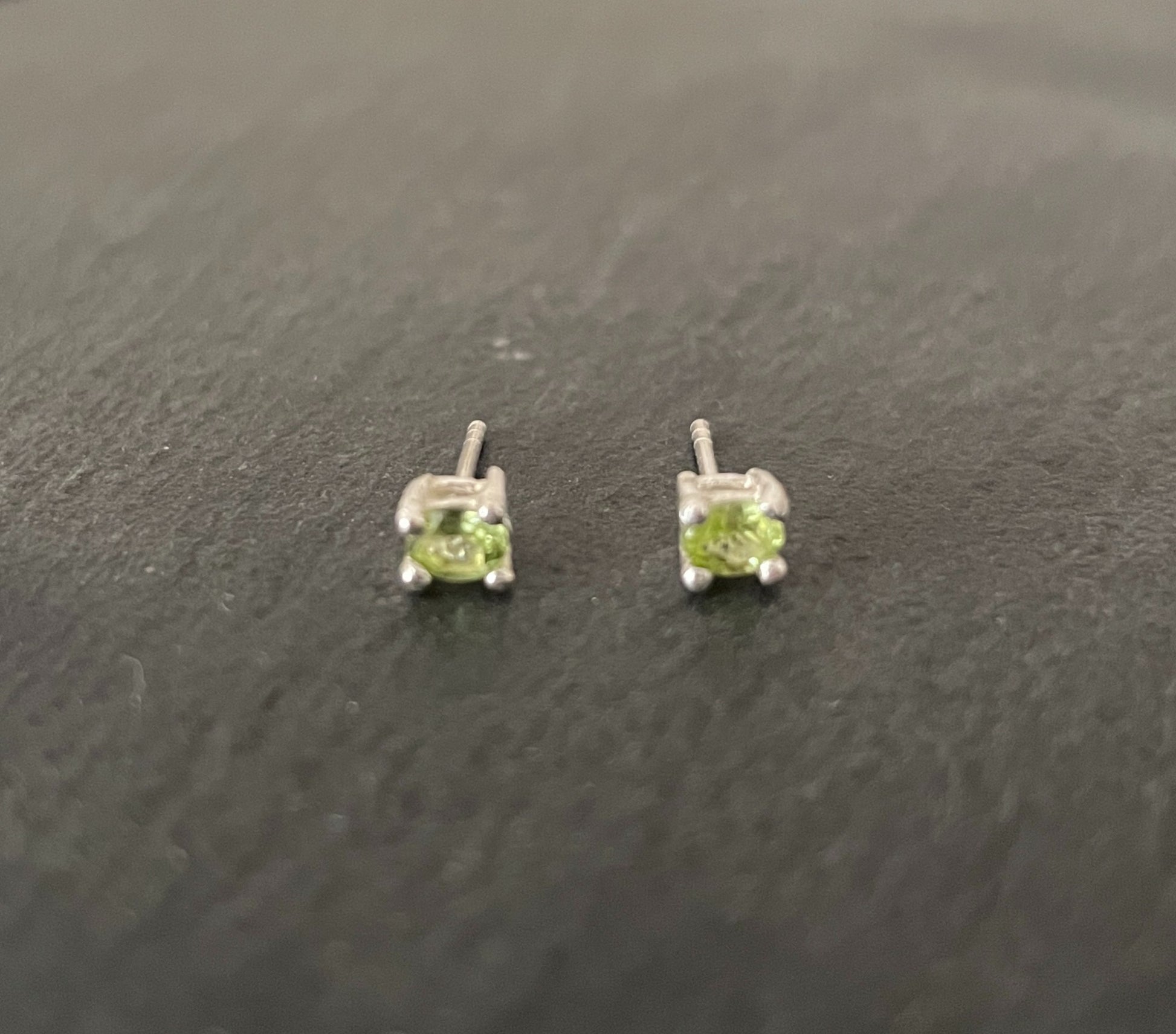 Oval Peridot Stud Earrings image 0