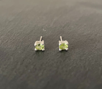 Oval Peridot Stud Earrings image 0
