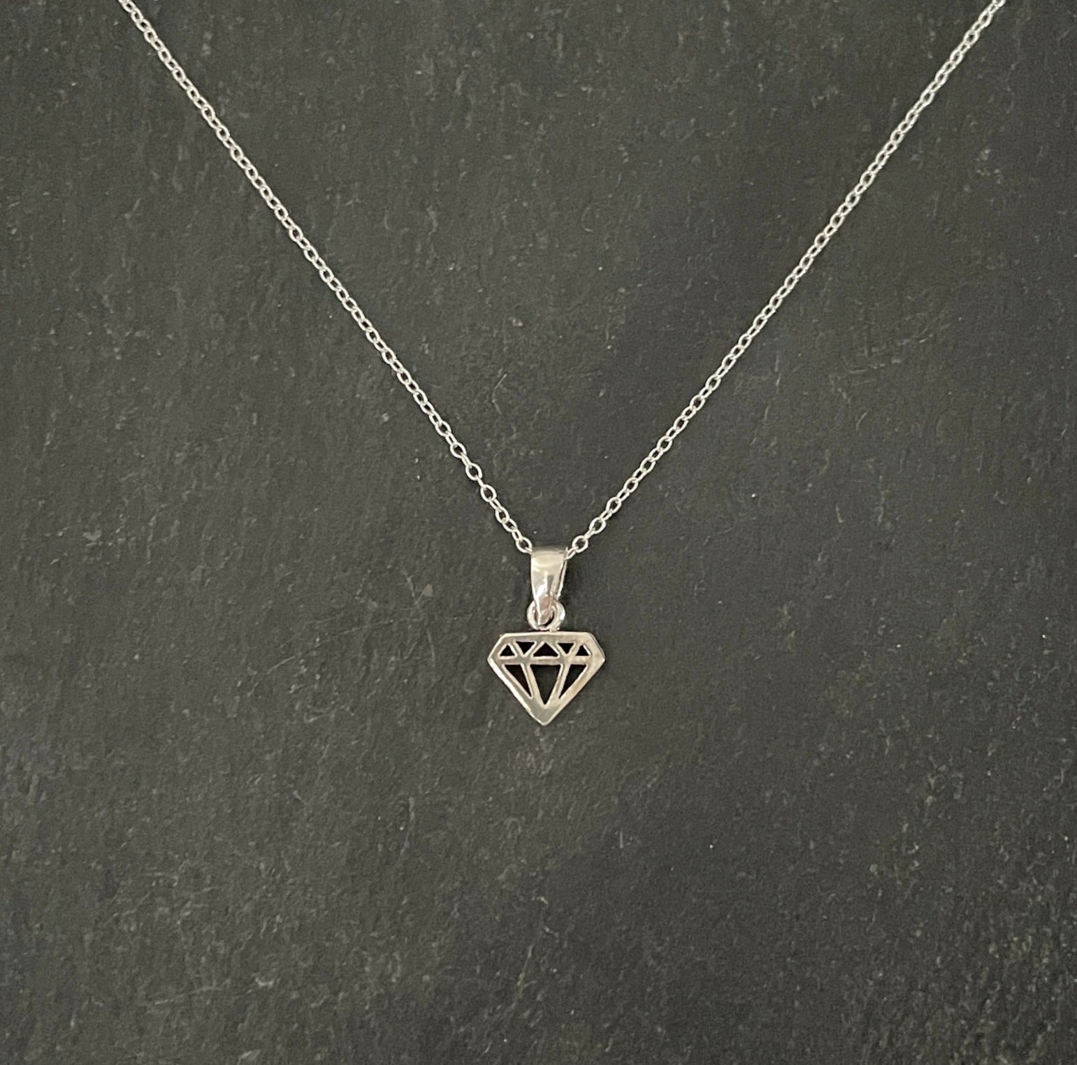 Silver Diamond Pendant image 0