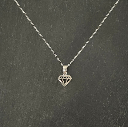 Silver Diamond Pendant image 0