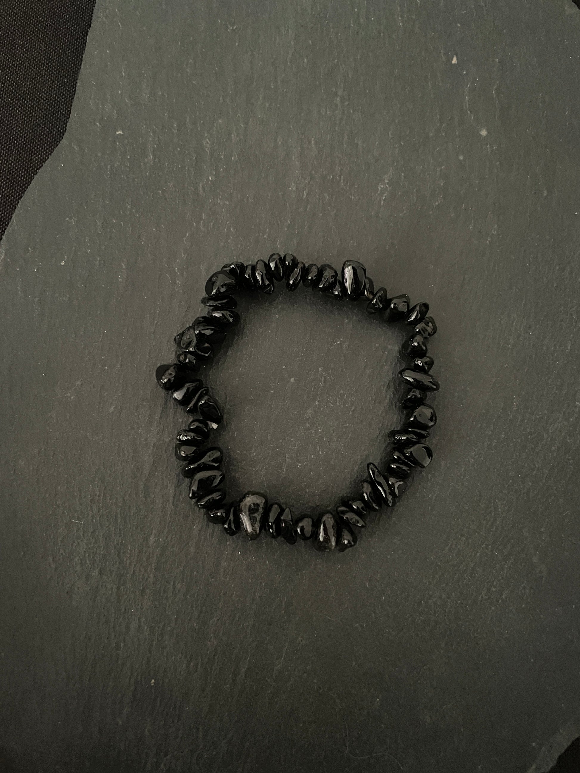 Black Obsidian Chip Bracelet image 1