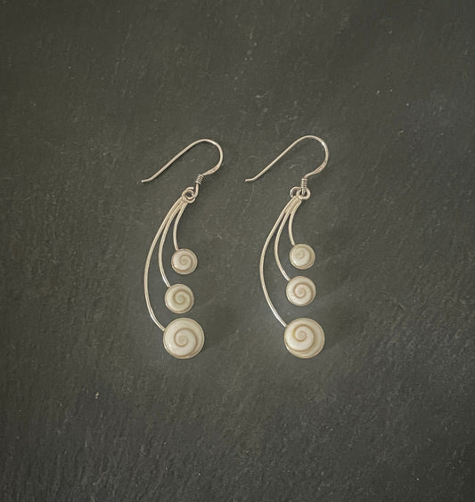 Shiva Shell Oval Drop Earrings image 0
