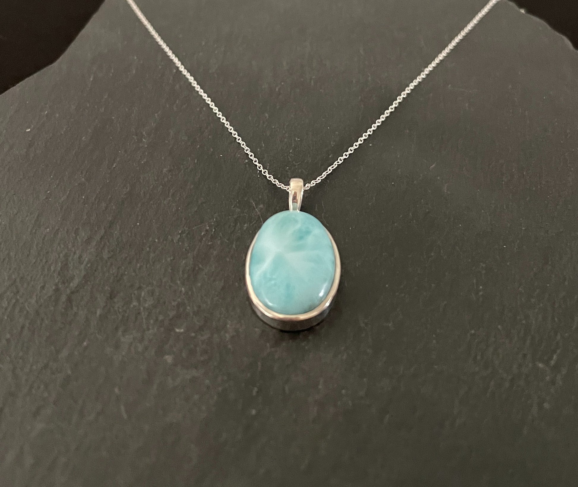 Oval Larimar Pendant image 1