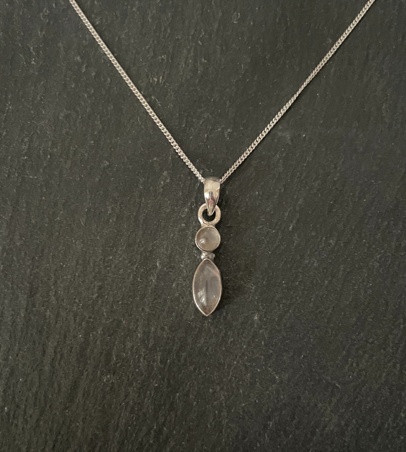 Rose Quartz and Silver Pendant image 0