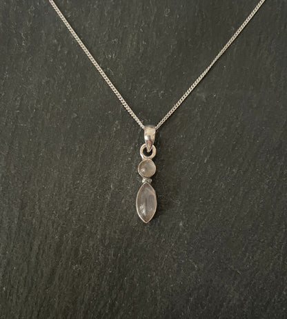 Rose Quartz and Silver Pendant image 0