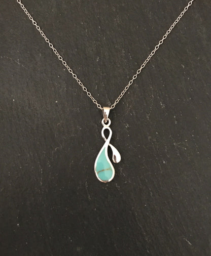Turquoise Teardrop Pendant image 0