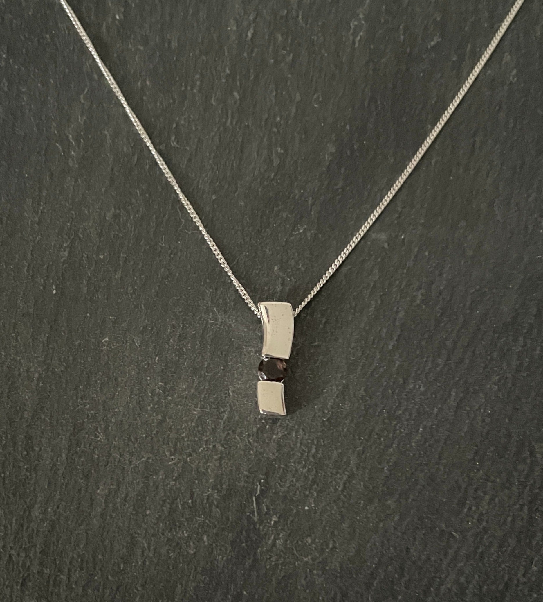 Smokey Quartz and Silver Pendant image 0