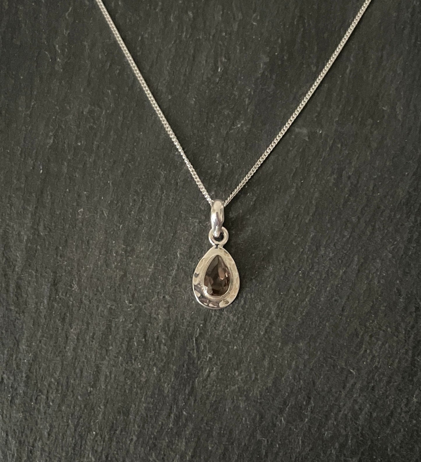 Smokey Quartz Teardrop Pendant image 0