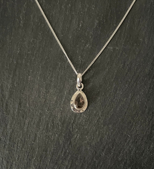 Smokey Quartz Teardrop Pendant image 0