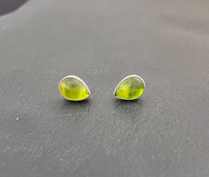 Peridot Teardrop Stud Earrings image 0