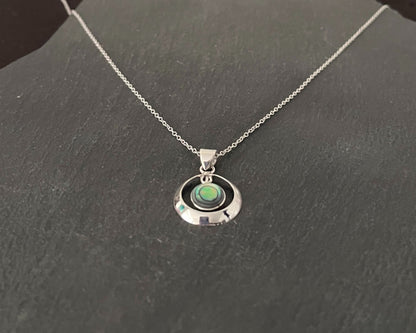 Paua Shell and Silver Pendant image 1