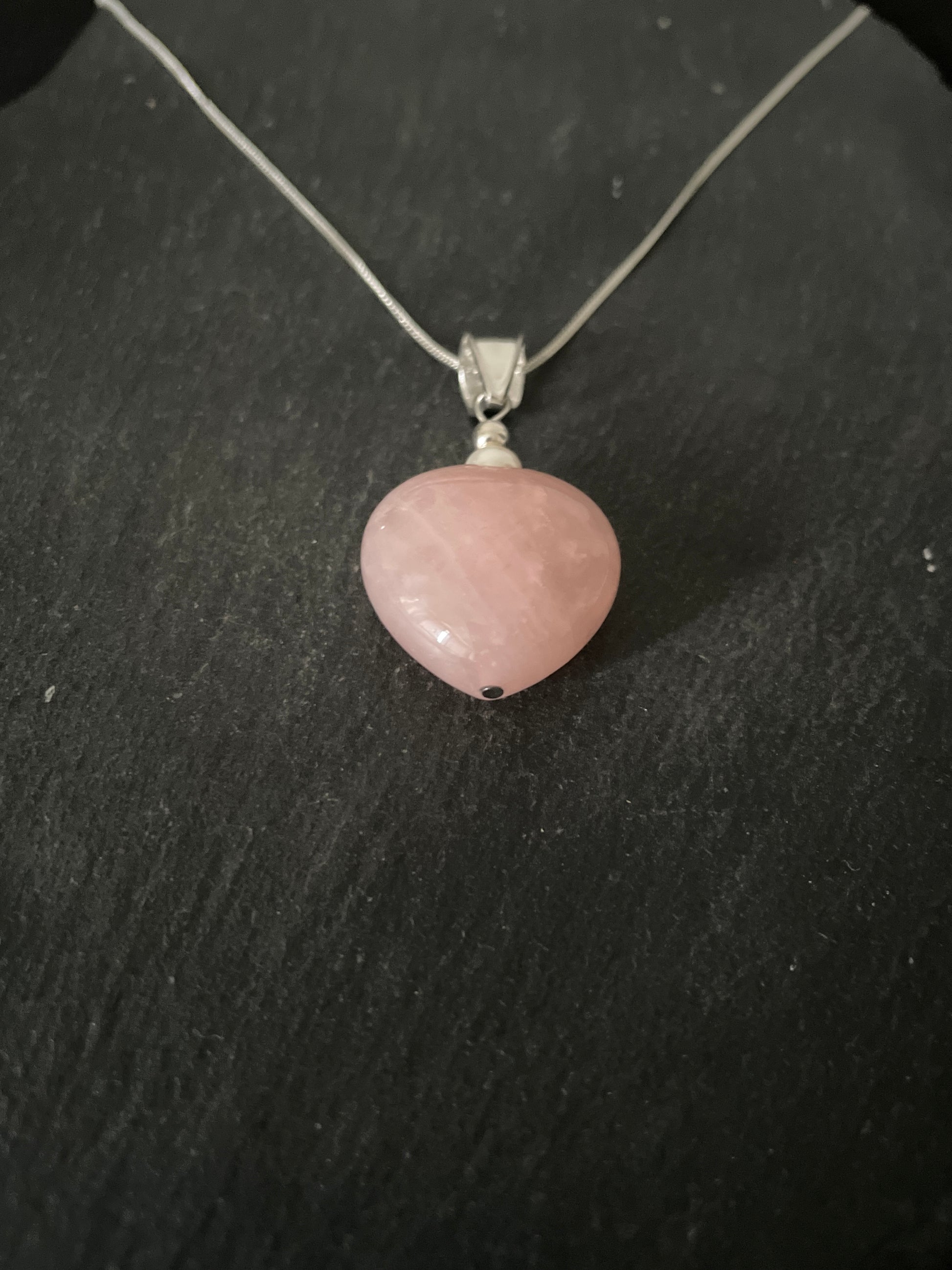 Rose Quartz Heart Pendant image 1