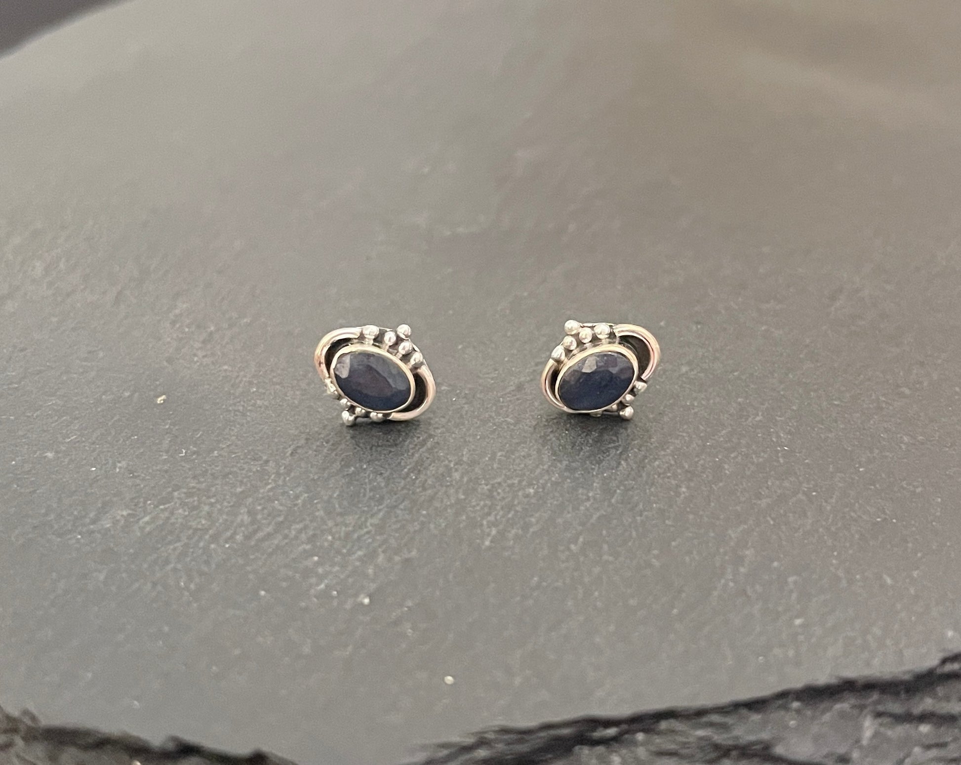 Oval Sapphire Stud Earrings image 0