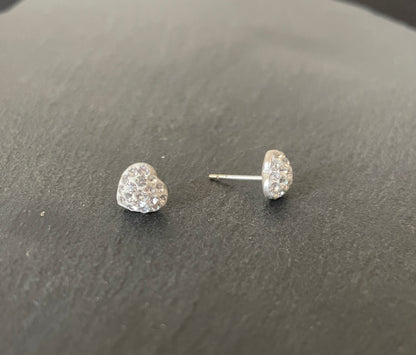 Cubic Zirconia Heart Stud Earrings image 1