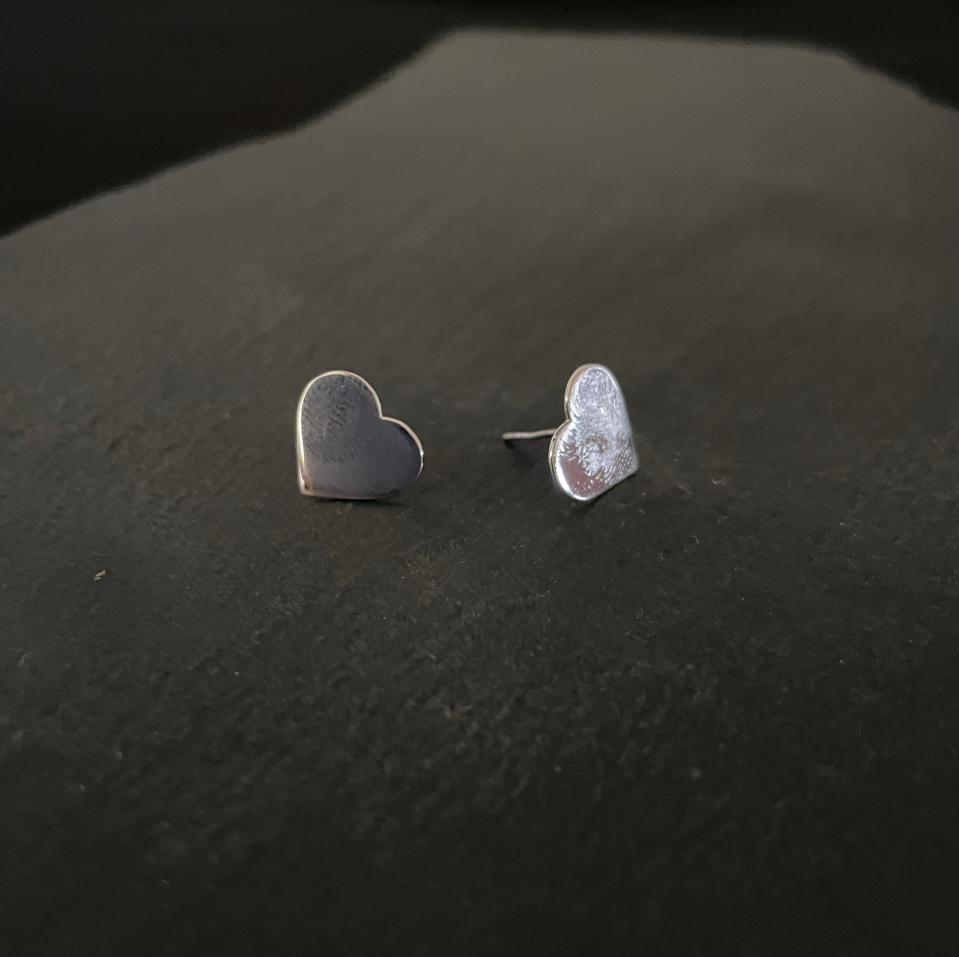 Silver Heart Studs image 1