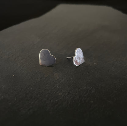 Silver Heart Studs image 1