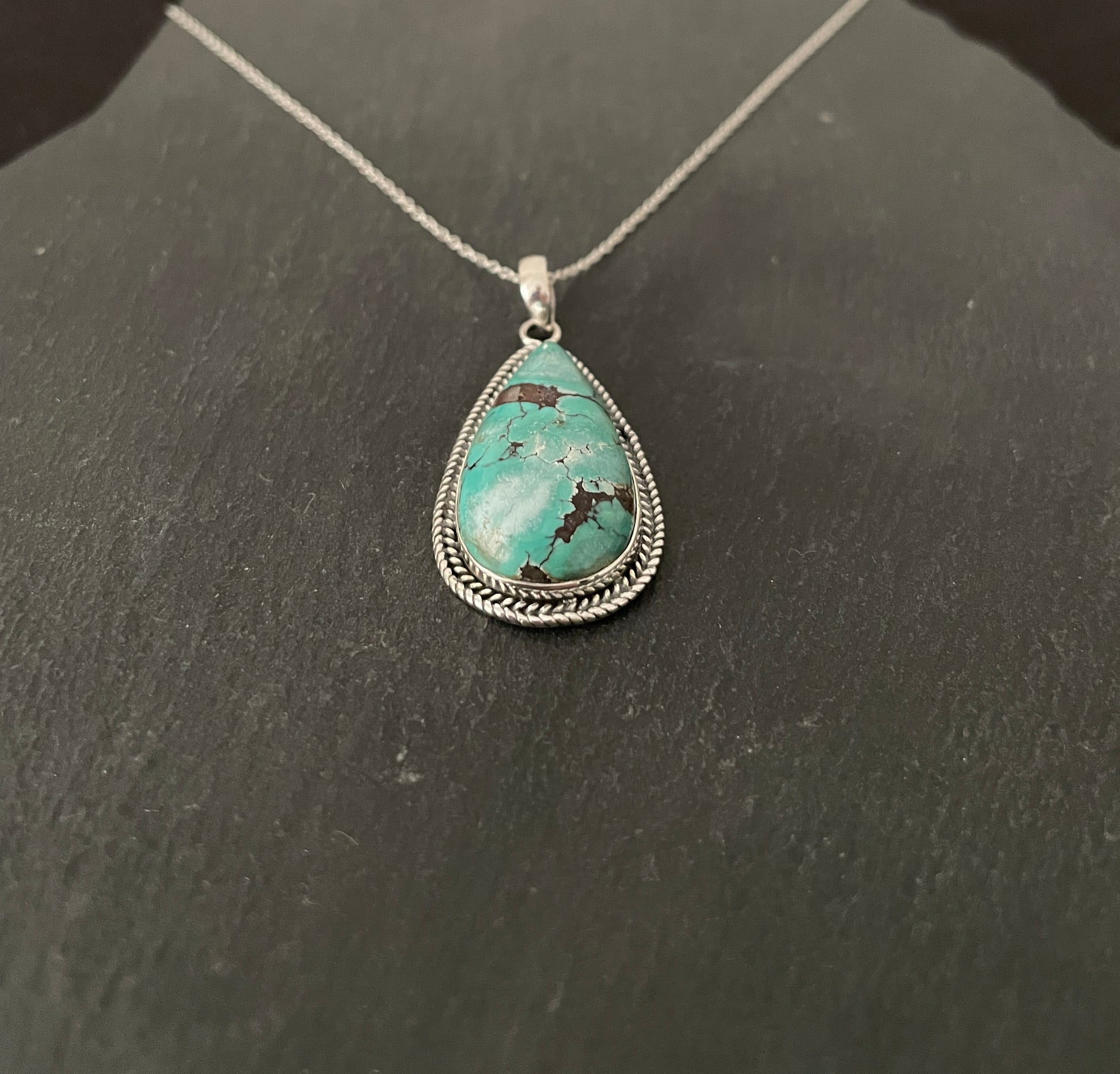 Turquoise Teardrop Pendant image 2