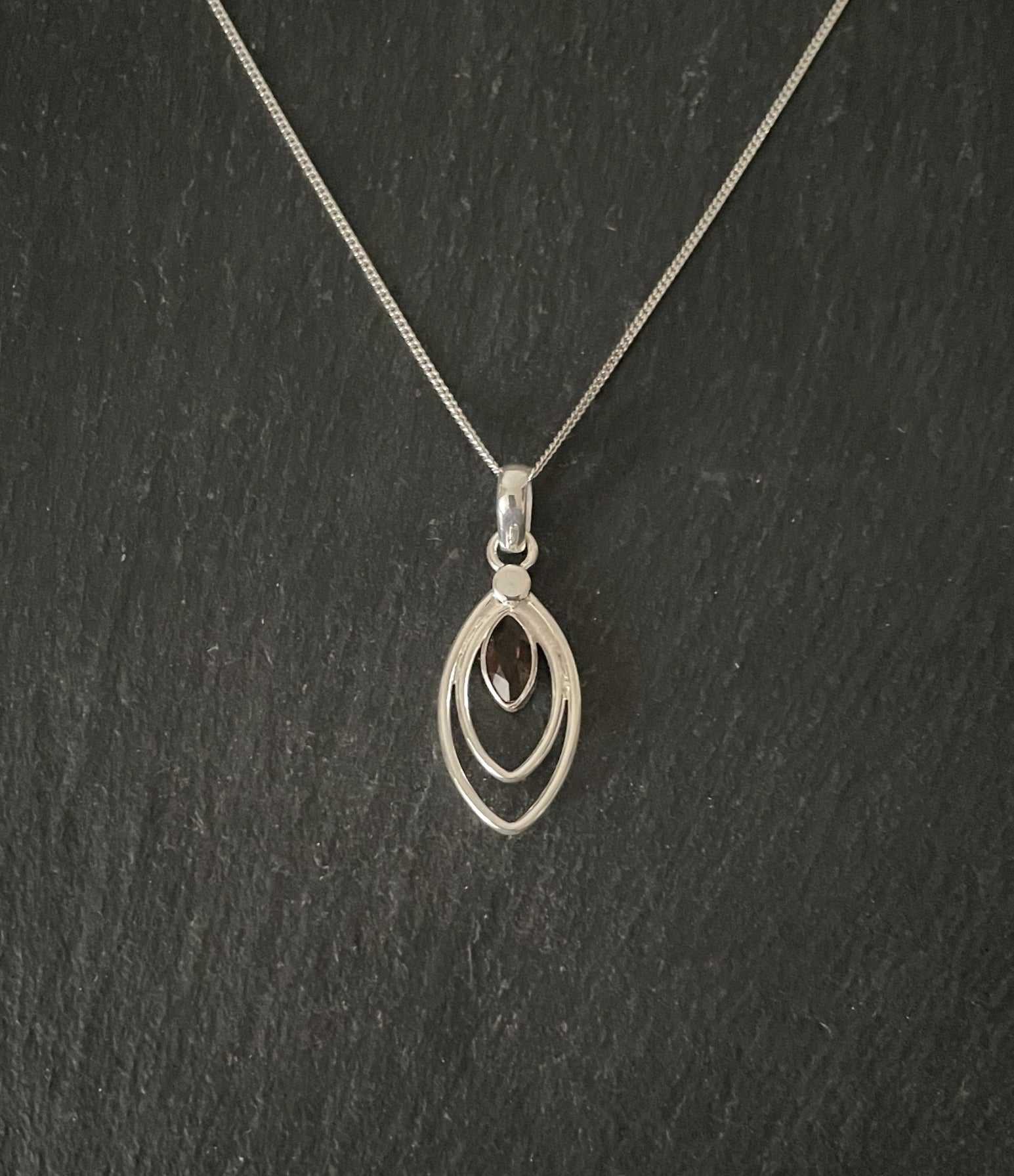 Smokey Quartz and Silver Pendant image 0