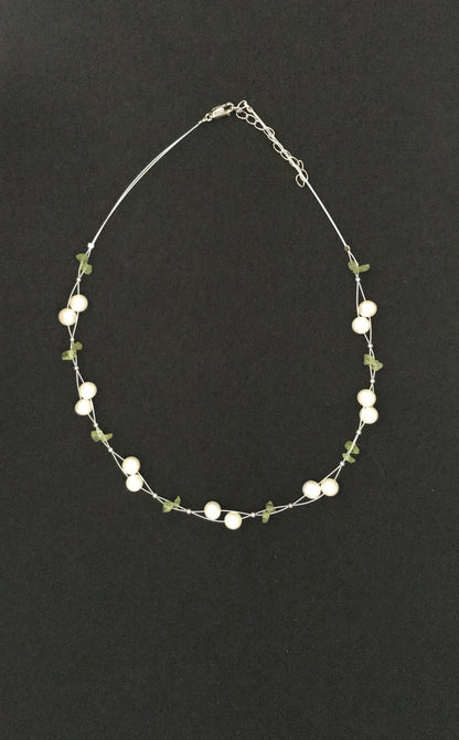 Pearl and Gemstone Necklace image 1