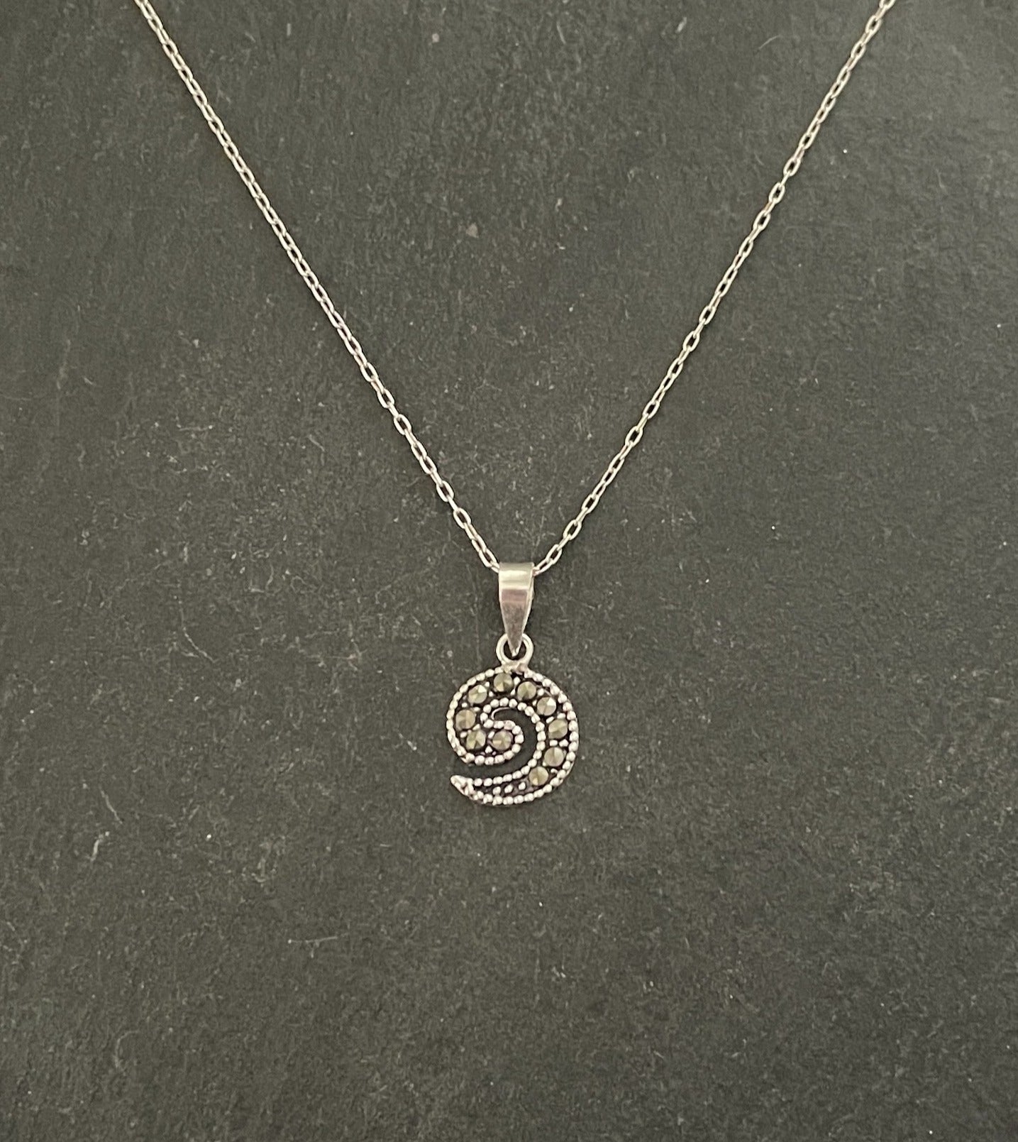 Marcasite Swirl Pendant image 0