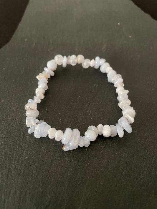 Blue Lace Agate Chip Bracelet image 0
