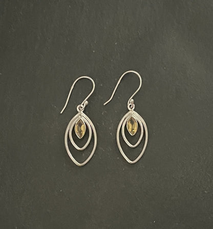 Citrine and Silver Earrings image 0