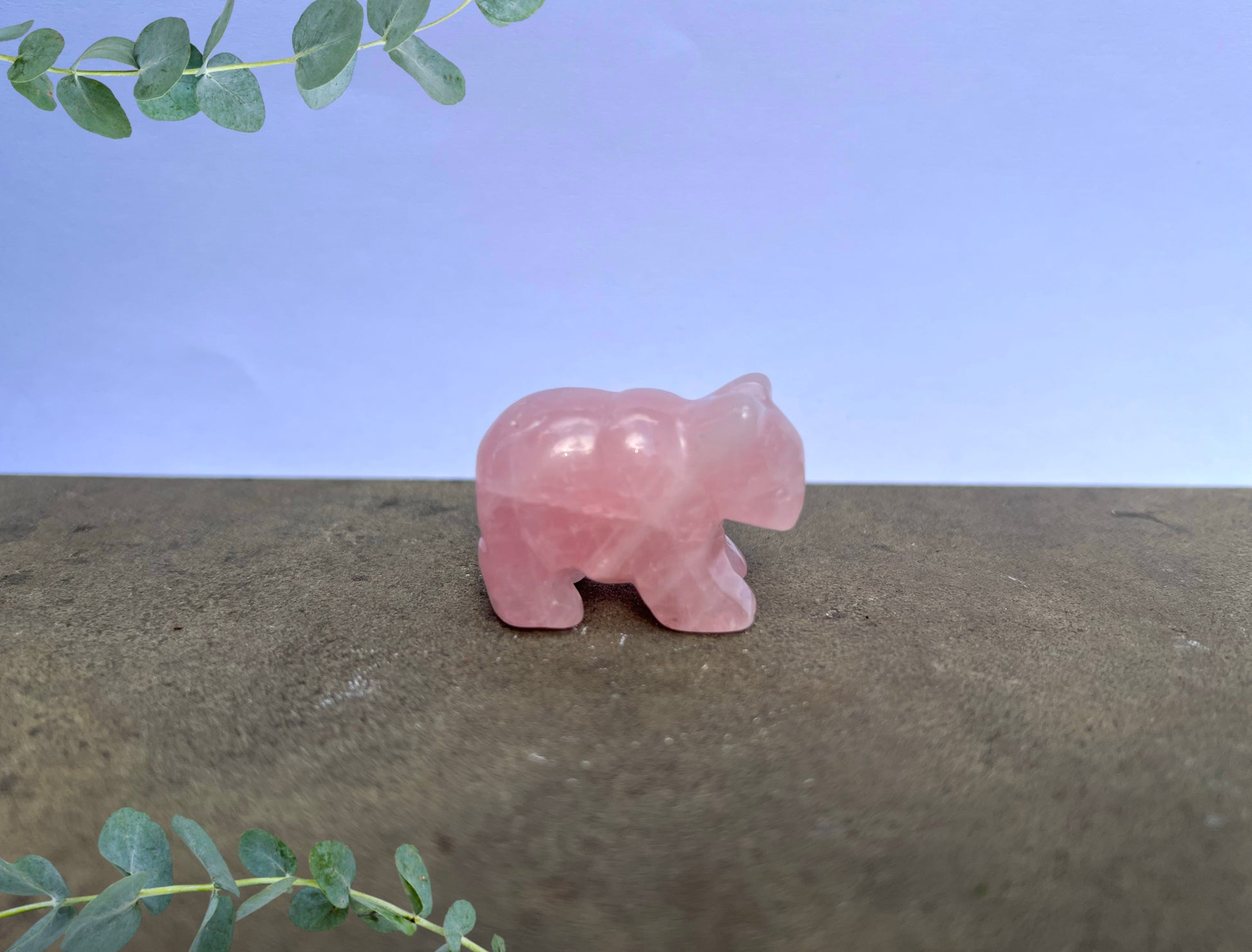 Small Rose Quartz Polar Bear image 0