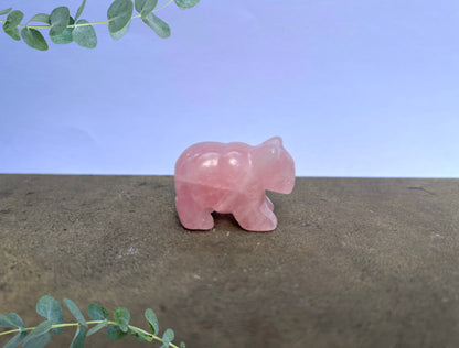 Small Rose Quartz Polar Bear image 0