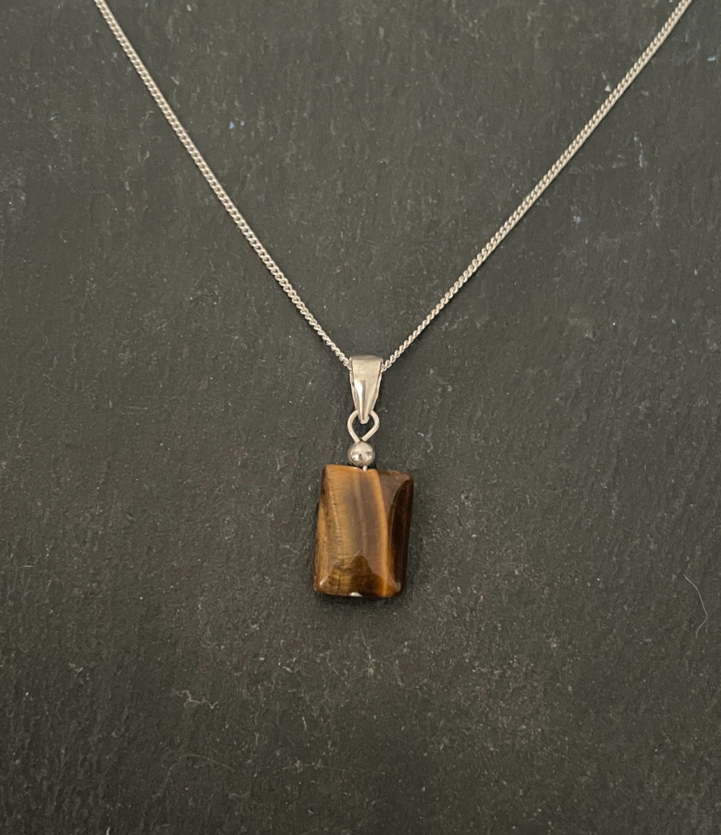 Tiger's Eye Rectangle Pendant image 0