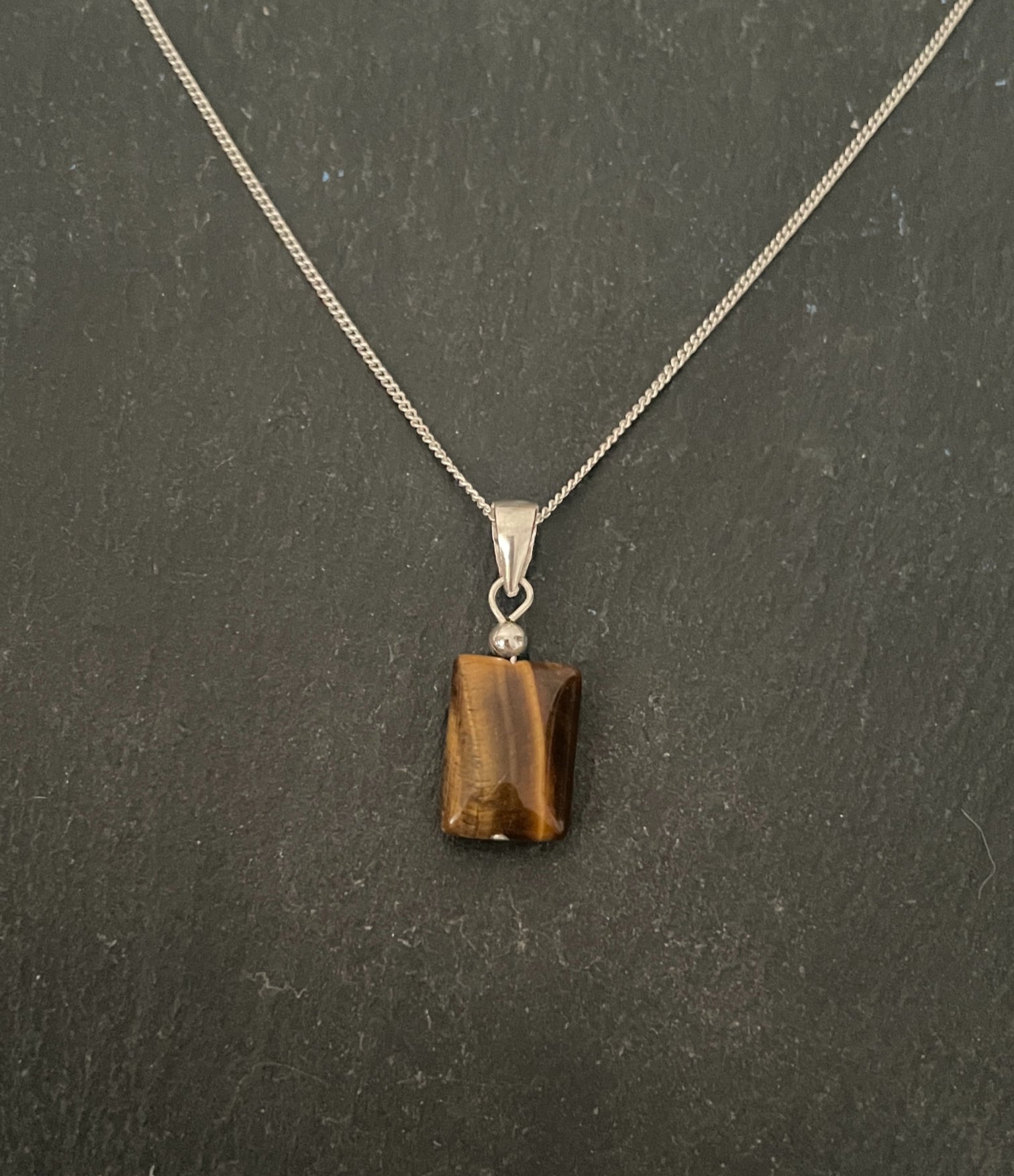 Tiger's Eye Rectangle Pendant image 0