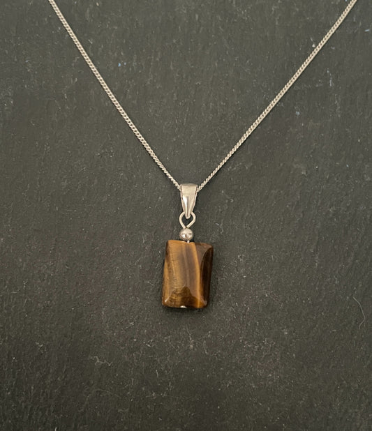 Tiger's Eye Rectangle Pendant image 0