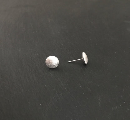 Round Satin Finish Silver Studs image 1