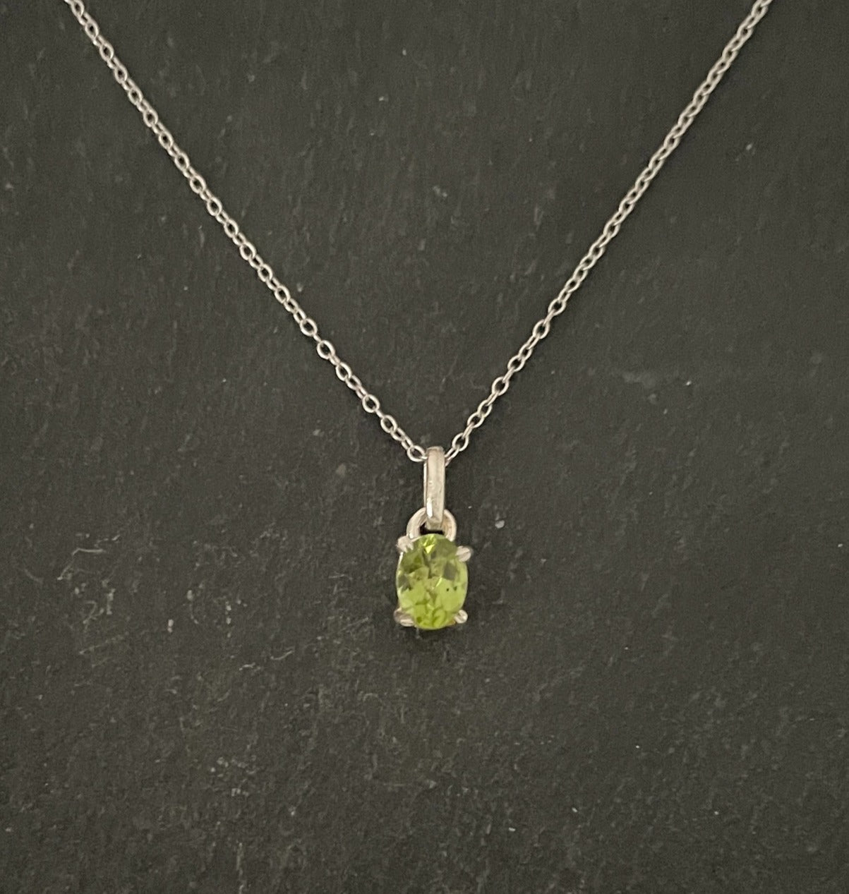 Peridot and Silver Pendant image 0
